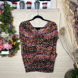 _🌼3/$30🌼the Podolls Cap Sleeve Printed Blouse  L